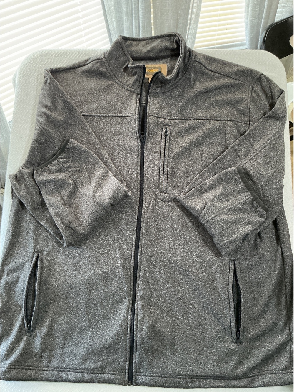 The Foundry Supply Co. Men's Gray Fleece Jacket XXXL Tall